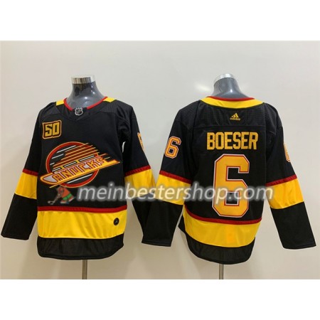 Vancouver Canucks Brock Boeser 6 Flying Skate 50th Anniversary Adidas 2019-2020 Schwarz Trikot Authentic - Herren